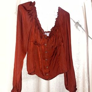 Burnt orange blouse